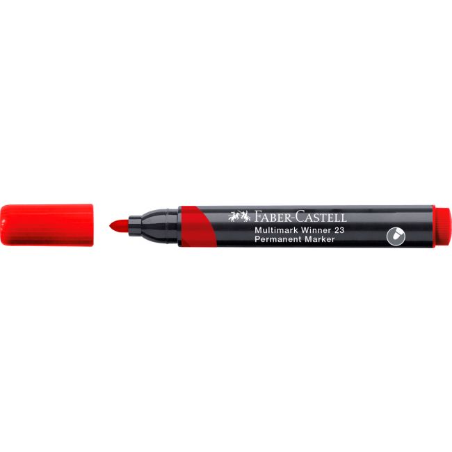 Marker permanent rosu varf rotund multimark winner 23 faber-castell