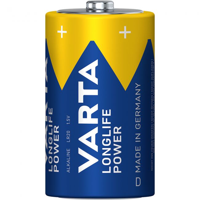 Baterii varta longlife power, lr20, 2 bucati/set