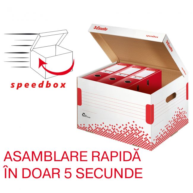 Container de arhivare esselte speedbox pentru bibliorafturi