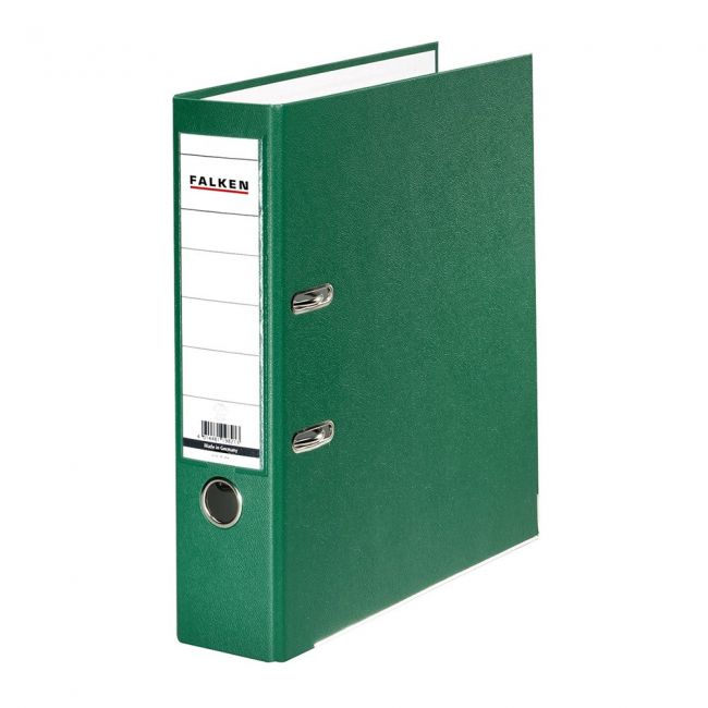 Biblioraft falken plastifiat, 80 mm, verde