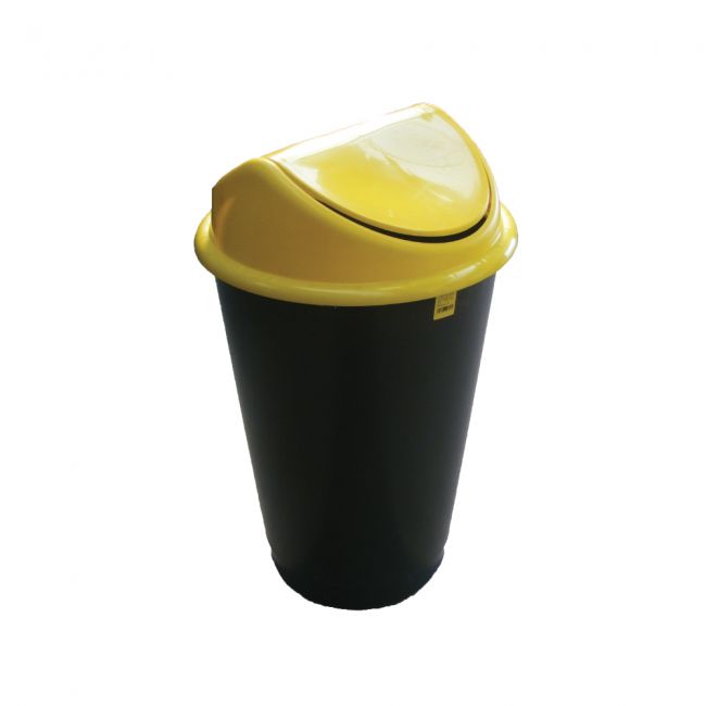 Cos flip-flap pentru colectare selectiva a deseurilor, 60 l, galben