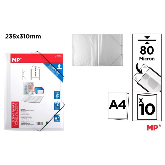 Mapa file cu elastic main paper, a4, 80 microni, 10 file