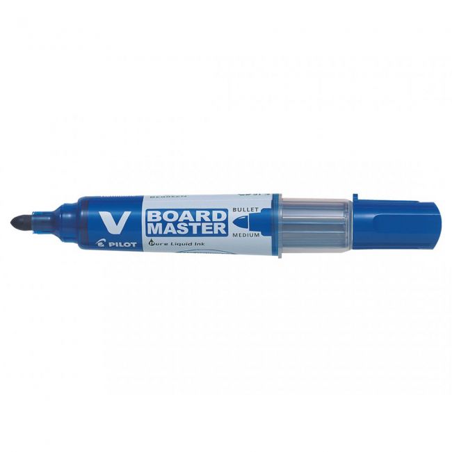 Marker pentru tabla pilot v-board, varf rotund, 2.3-6 mm, albastru