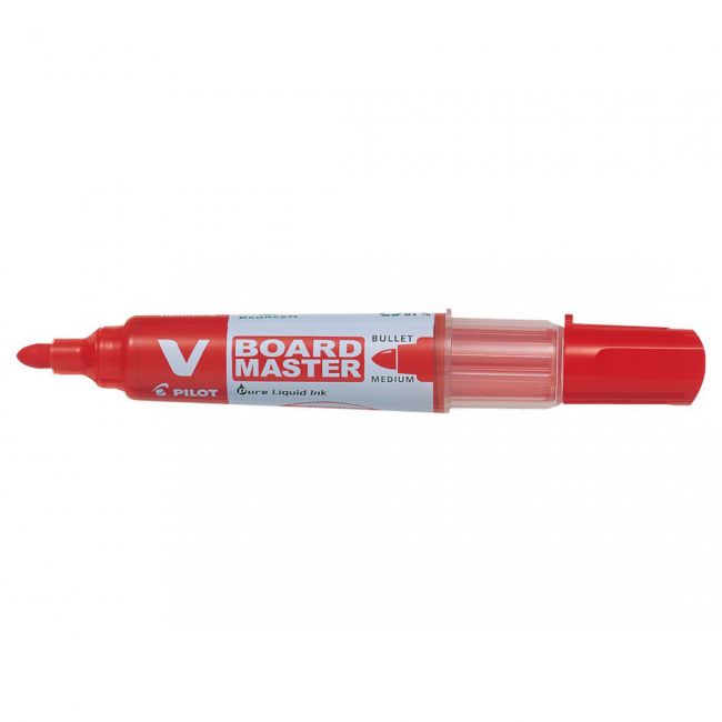 Marker pentru tabla pilot v-board, varf rotund, 2.3-6 mm, rosu