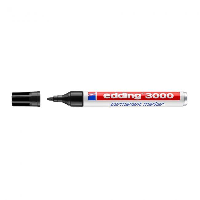 Marker permanent edding 3000, varf 1.5-3 mm, negru