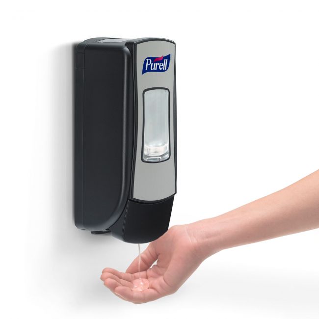 Dispenser purell adx 7, crom/negru, capacitate 700 ml