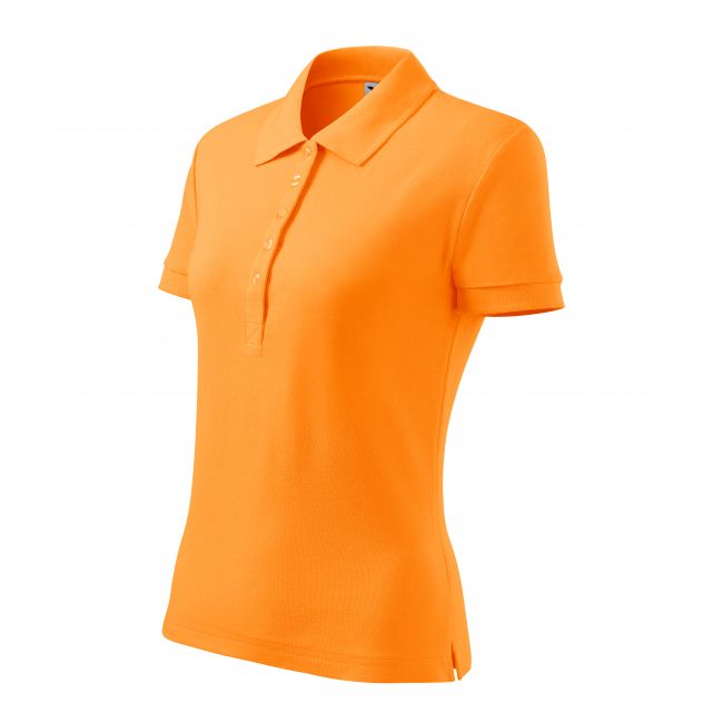 Cotton tricou polo pentru damă tangerine orange