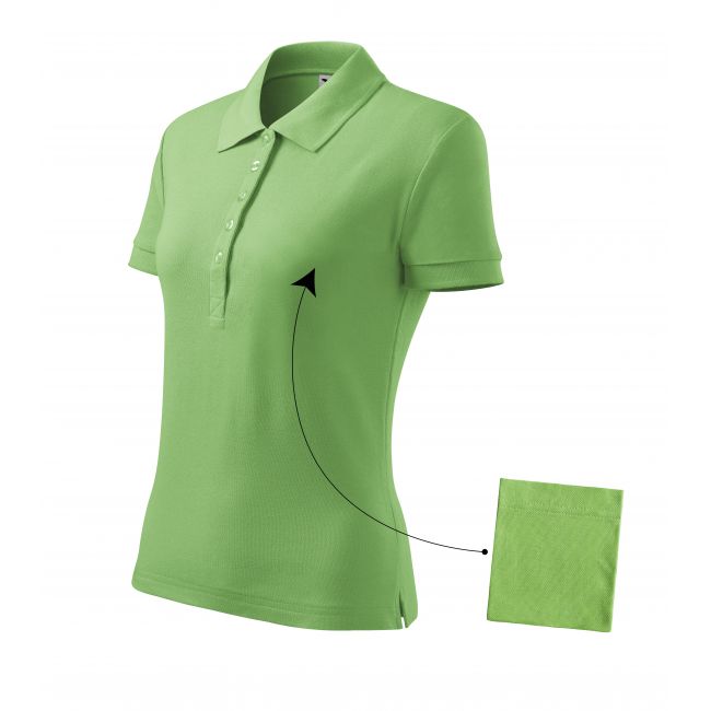 Cotton tricou polo pentru damă verde iarbă
