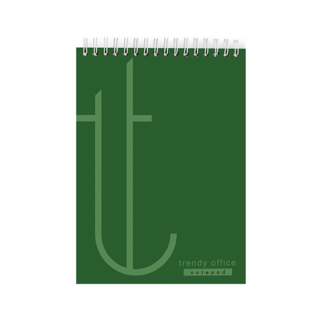 Blocnotes cu spira, trendy green, a5, dictando, 80 file