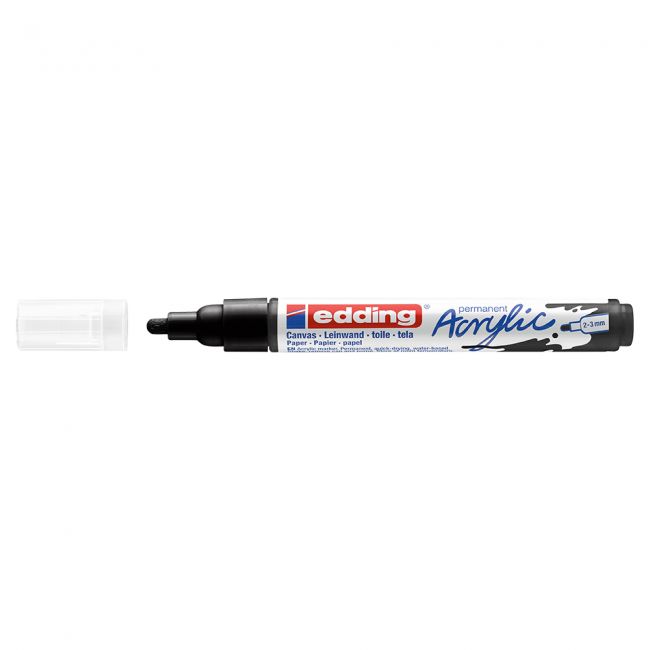 Marker acrilic edding 5100, varf 2-3 mm, negru