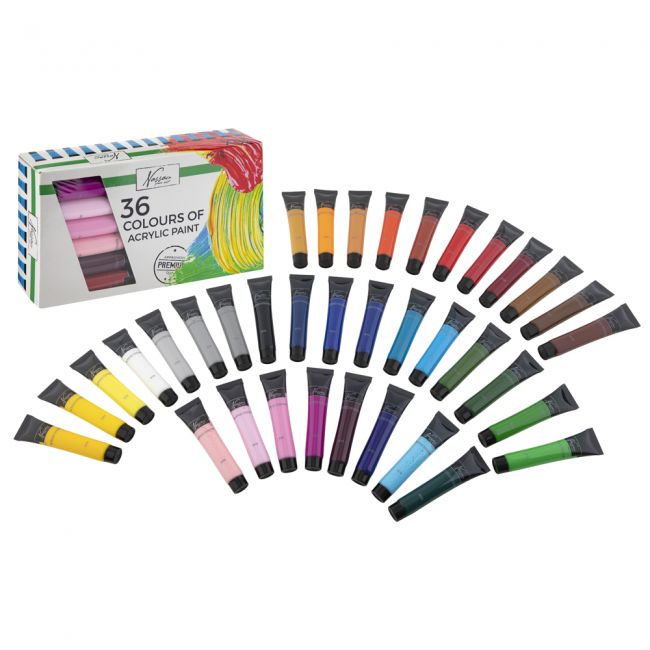 Set 36 tempera acrilica creative craft, 20 ml