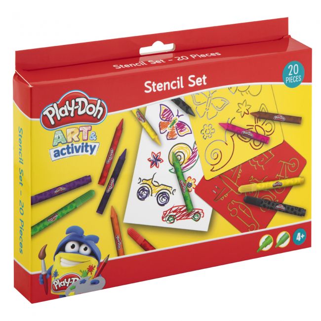 Set creativ creative craft, 20 piese, 6 sabloane si 14 culori