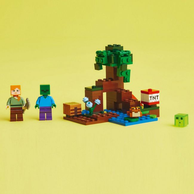 Lego minecraft, aventura in mlastina, numar piese 65, varsta 7+