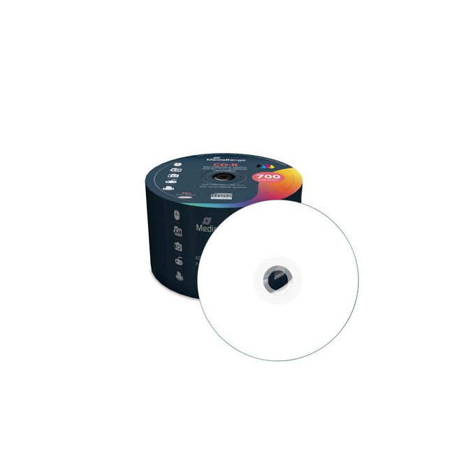 Cd-r mediarange, 700mb, 80 min, 52x, inkjet printable, 50 bucati/set