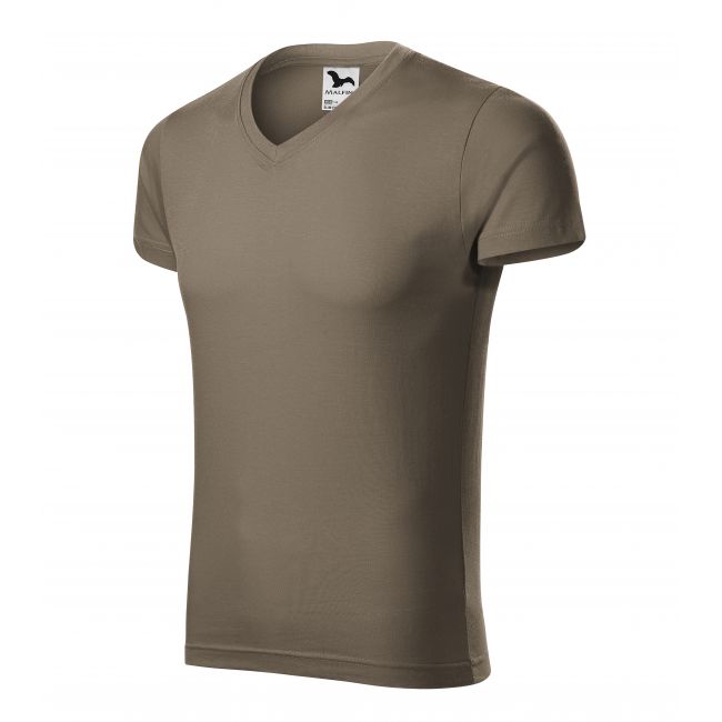 Slim Fit V-neck tricou pentru bărbaţi army