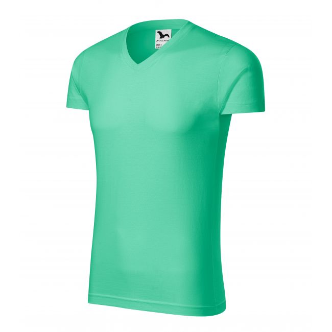 Slim Fit V-neck tricou pentru bărbaţi verde mentă