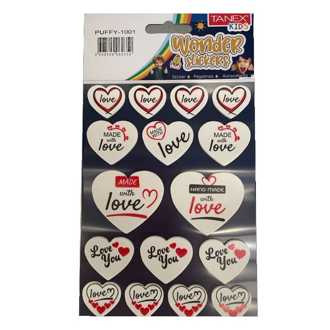 Sticker puffy love series 1001 tanex