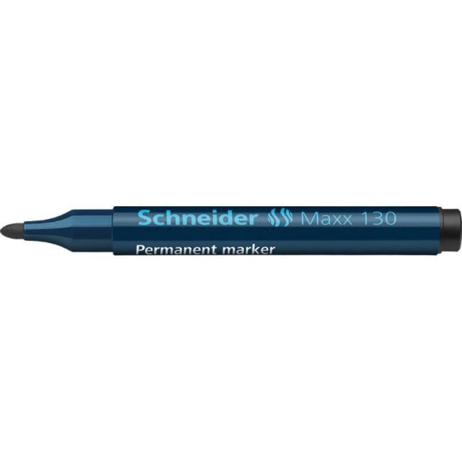 Marker permanent schneider 130, varf rotund, 1-3 mm, negru