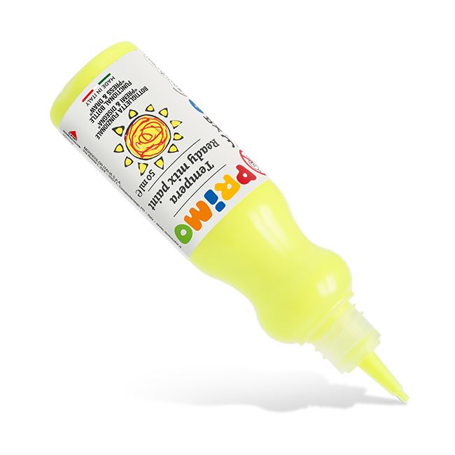 Tempera morocolor primo, control al debitului, 50 ml, galben fluorescent