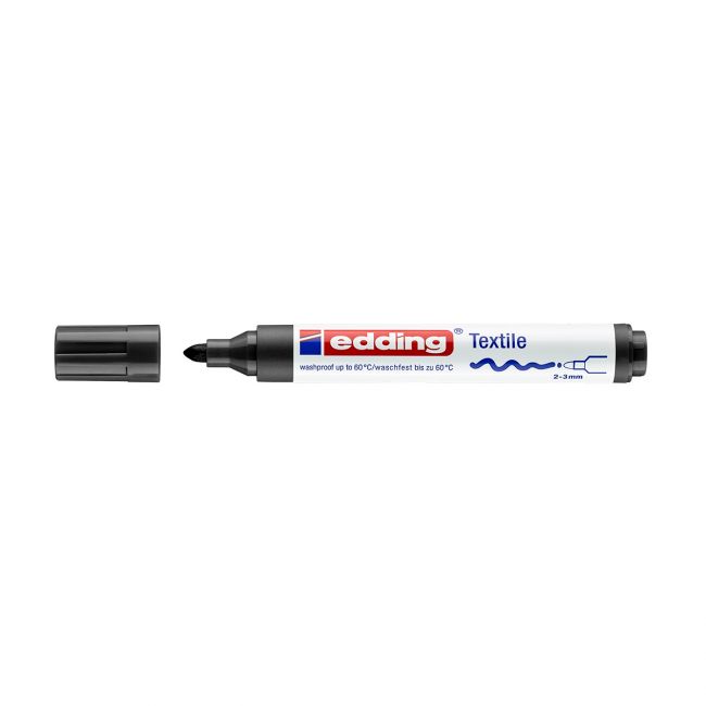 Marker edding 4500, textile, varf rotund 2-3 mm, negru