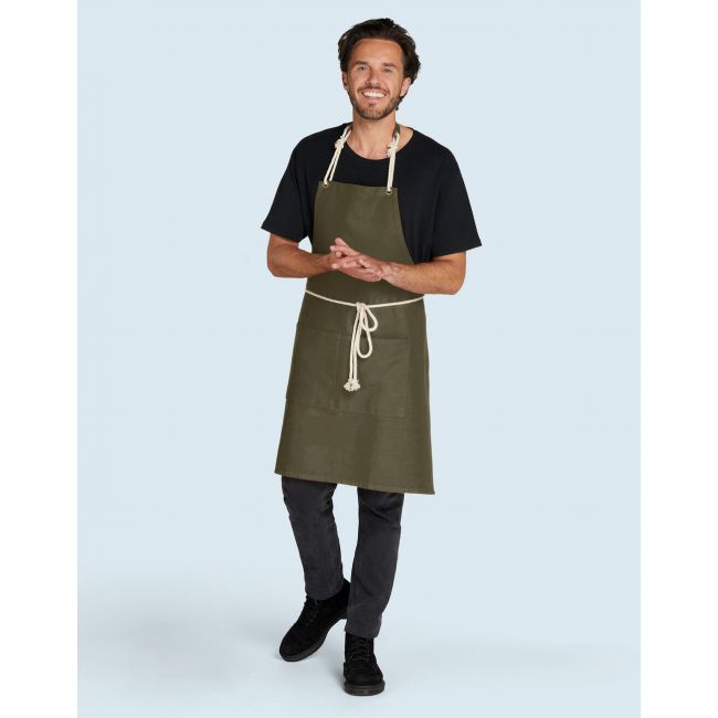 Corsica - cord bib apron with pocket navy marimea one size