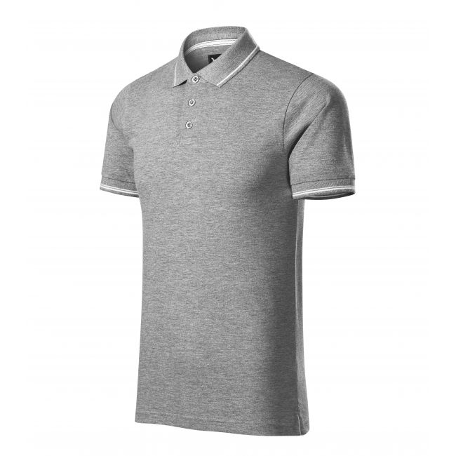 Perfection plain tricou polo pentru bărbaţi gri închis