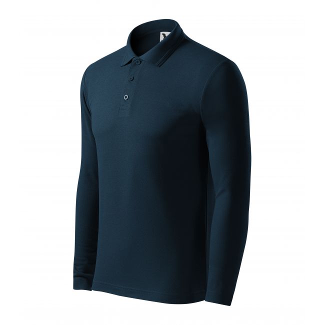 Pique Polo LS tricou polo pentru bărbaţi albastru marin