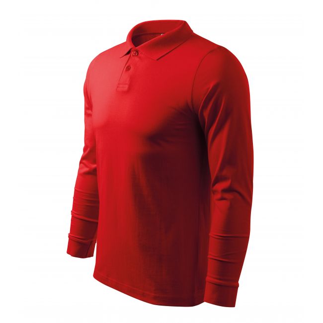 Single J. LS tricou polo pentru bărbaţi roşu