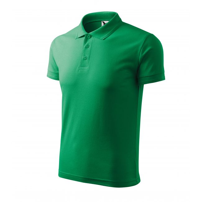 Pique Polo tricou polo pentru bărbaţi verde mediu