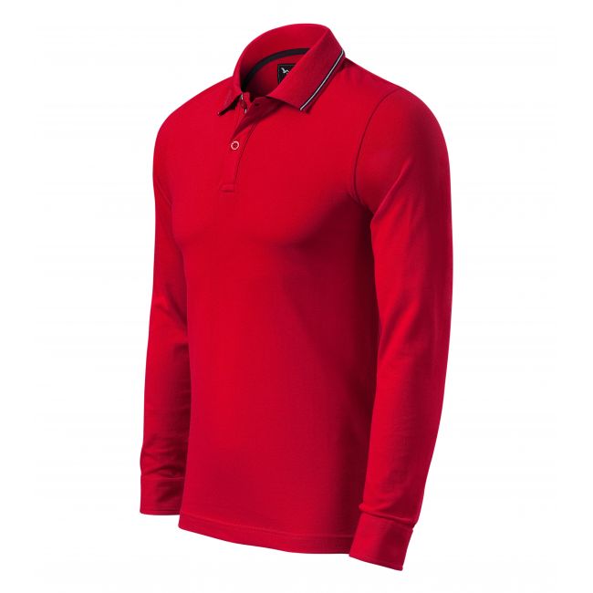 Contrast Stripe LS tricou polo pentru bărbaţi formula red