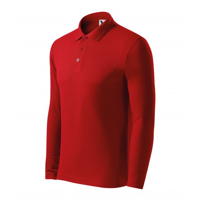 Pique Polo LS tricou polo pentru bărbaţi roşu