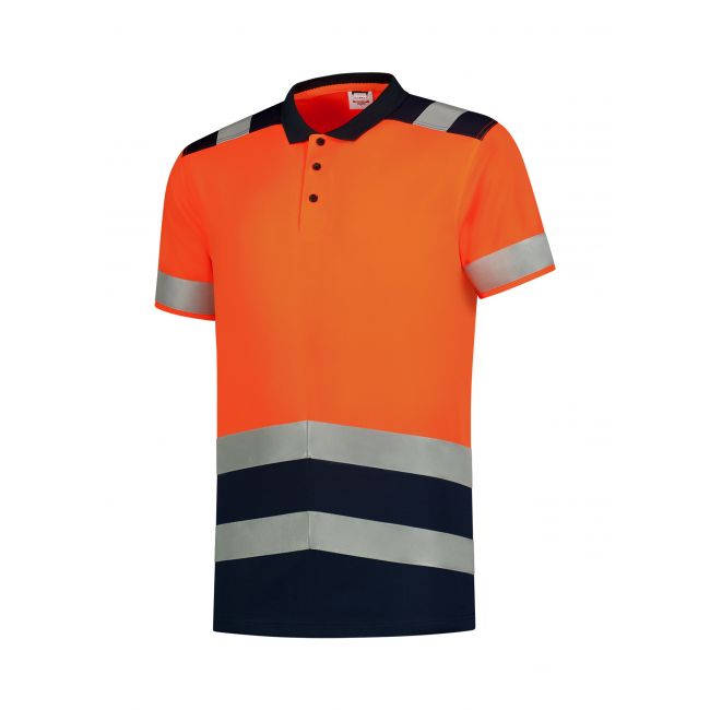 Poloshirt High Vis Bicolor tricou polo unisex portocaliu reflectorizant